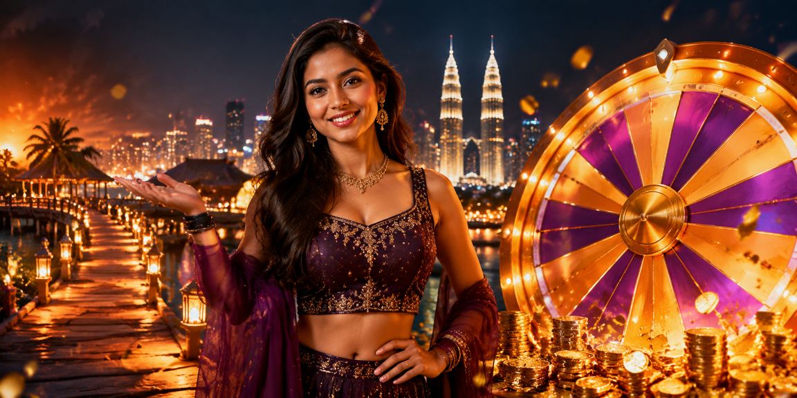 Meja roulette gaya Malaysia dengan cip dan roda berputar di is300